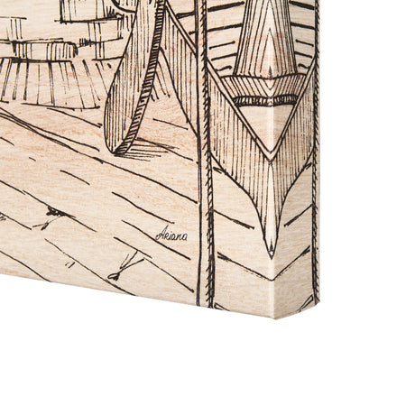 Fireside III by Mercana Studio a Hand Embellished Textured Canvas by Mercana at Eve Furniture