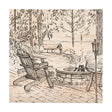 Fireside III by Mercana Studio a Hand Embellished Textured Canvas by Mercana at Eve Furniture