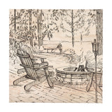 Fireside III by Mercana Studio a Hand Embellished Textured Canvas by Mercana at Eve Furniture