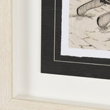 Fireside III by Mercana Studio a Hand Embellished Textured Framed Art Print Matted under Glass by Mercana at Eve Furniture