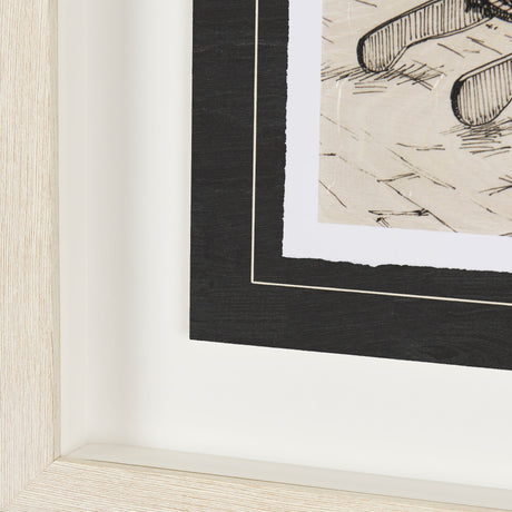 Fireside III by Mercana Studio a Hand Embellished Textured Framed Art Print Matted under Glass by Mercana at Eve Furniture