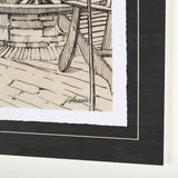 Fireside III by Mercana Studio a Hand Embellished Textured Framed Art Print Matted under Glass by Mercana at Eve Furniture