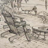 Fireside III by Mercana Studio a Hand Embellished Textured Framed Art Print Matted under Glass by Mercana at Eve Furniture