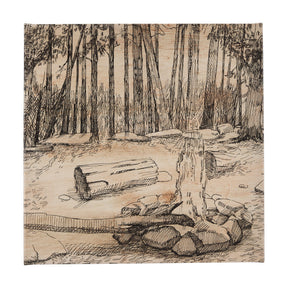 Fireside IV by Mercana Studio a Hand Embellished Textured Canvas by Mercana at Eve Furniture