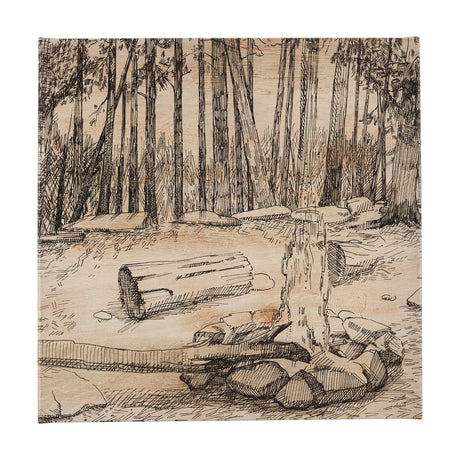 Fireside IV by Mercana Studio a Hand Embellished Textured Canvas by Mercana at Eve Furniture