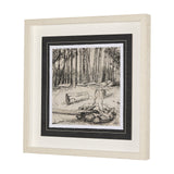 Fireside IV by Mercana Studio a Hand Embellished Textured Framed Art Print Matted under Glass by Mercana at Eve Furniture