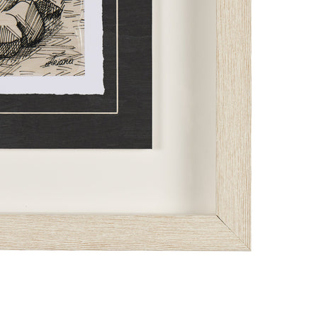 Fireside IV by Mercana Studio a Hand Embellished Textured Framed Art Print Matted under Glass by Mercana at Eve Furniture