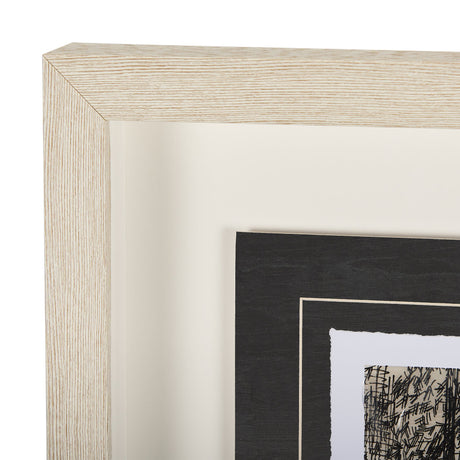 Fireside IV by Mercana Studio a Hand Embellished Textured Framed Art Print Matted under Glass by Mercana at Eve Furniture