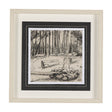 Fireside IV by Mercana Studio a Hand Embellished Textured Framed Art Print Matted under Glass by Mercana at Eve Furniture