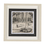 Fireside IV by Mercana Studio a Hand Embellished Textured Framed Art Print Matted under Glass by Mercana at Eve Furniture