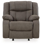 First Base Gunmetal Recliner by Ashley at Eve Furniture