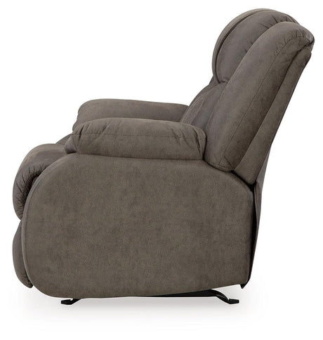 First Base Gunmetal Recliner by Ashley at Eve Furniture