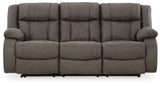 First Base Gunmetal Reclining Living Room Set