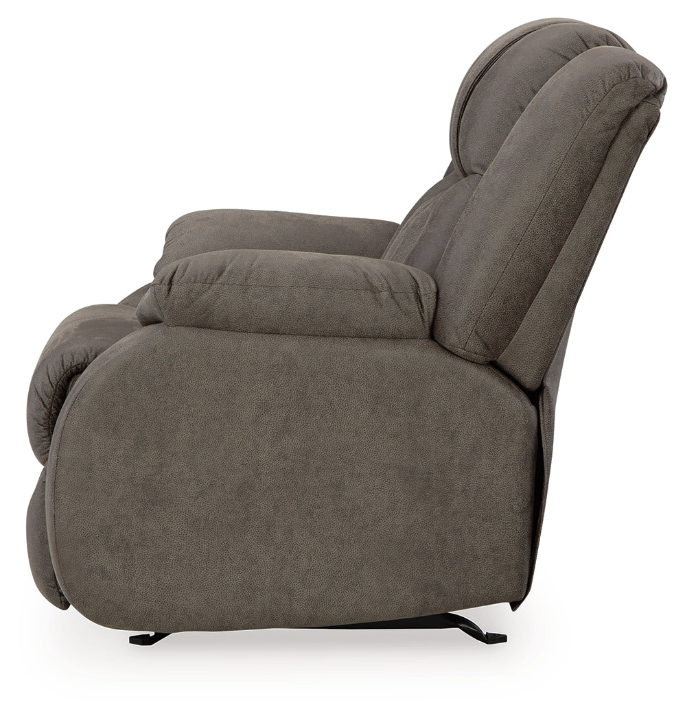 First Base Gunmetal Reclining Living Room Set