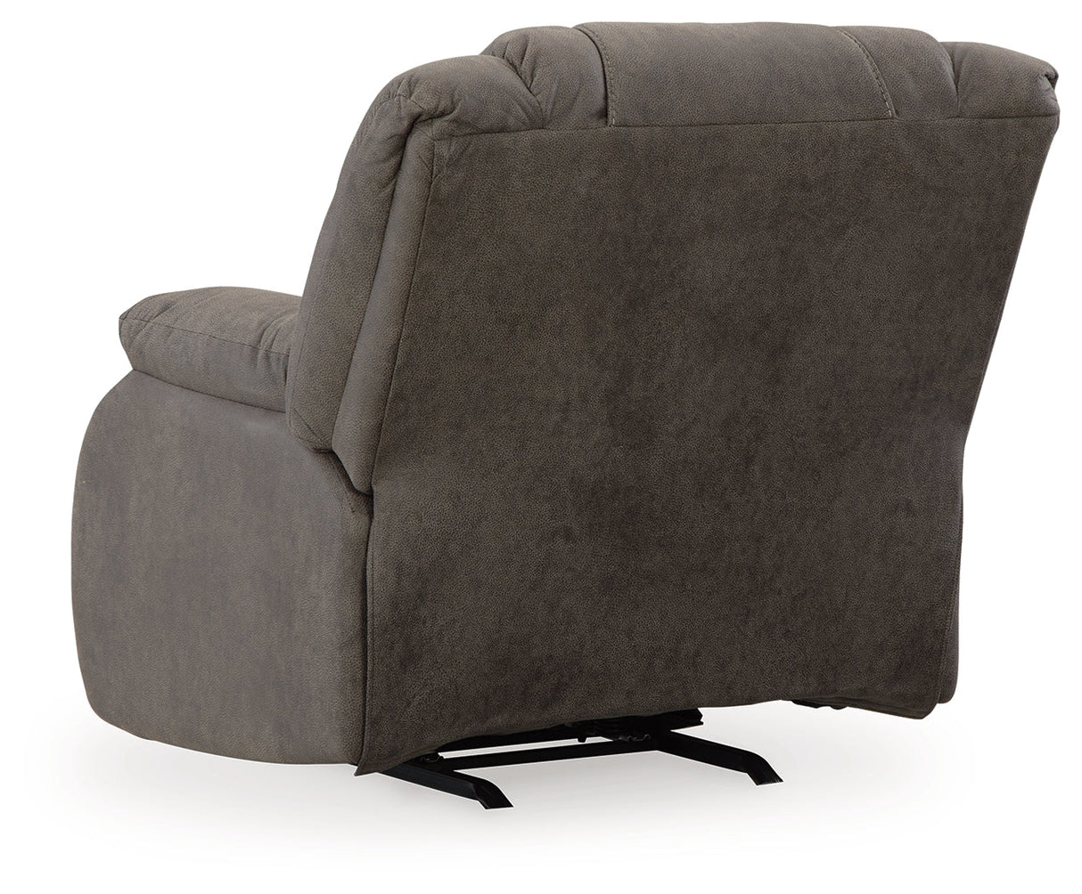 First Base Gunmetal Reclining Living Room Set