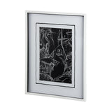 Fish Black by Mercana Studio a Hand Embellished Textured Framed Art Print Matted under Glass by Mercana at Eve Furniture