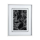 Fish Black by Mercana Studio a Hand Embellished Textured Framed Art Print Matted under Glass by Mercana at Eve Furniture