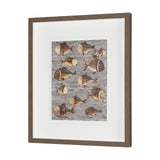 Fish Pattern I by Mercana Studio Hand-Embellished Textured Framed Artwork Matted under Glass by Mercana at Eve Furniture
