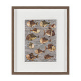 Fish Pattern I by Mercana Studio Hand-Embellished Textured Framed Artwork Matted under Glass by Mercana at Eve Furniture
