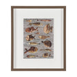 Fish Pattern II by Mercana Studio Hand-Embellished Textured Framed Artwork Matted under Glass by Mercana at Eve Furniture