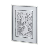 Fish White by Mercana Studio a Hand Embellished Textured Framed Art Print Matted under Glass by Mercana at Eve Furniture