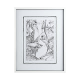 Fish White by Mercana Studio a Hand Embellished Textured Framed Art Print Matted under Glass by Mercana at Eve Furniture