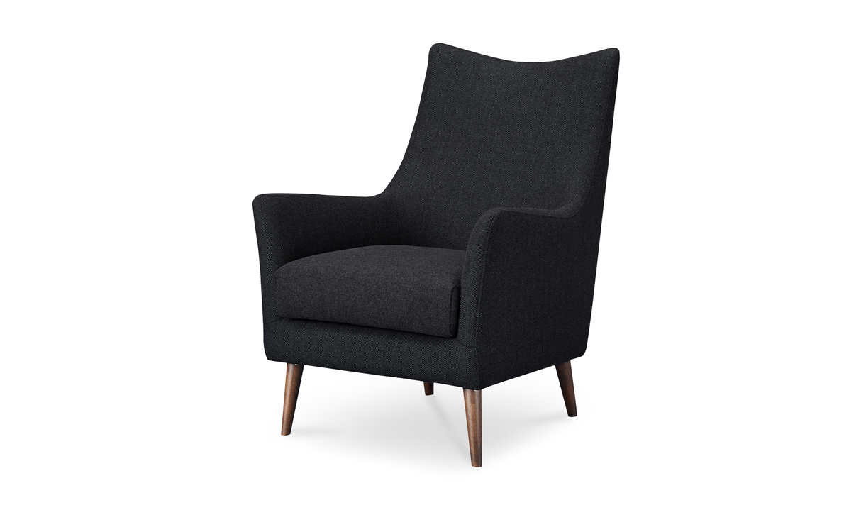 Fisher Armchair Wool Blend Charcoal by Moe's Home at Eve Furniture