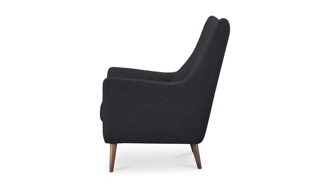 Fisher Armchair Wool Blend Charcoal by Moe's Home at Eve Furniture
