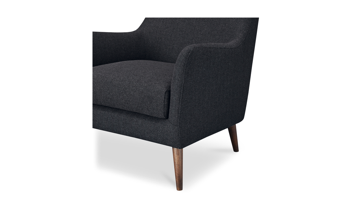 Fisher Armchair Wool Blend Charcoal by Moe's Home at Eve Furniture
