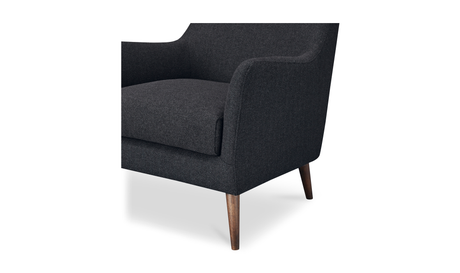 Fisher Armchair Wool Blend Charcoal by Moe's Home at Eve Furniture