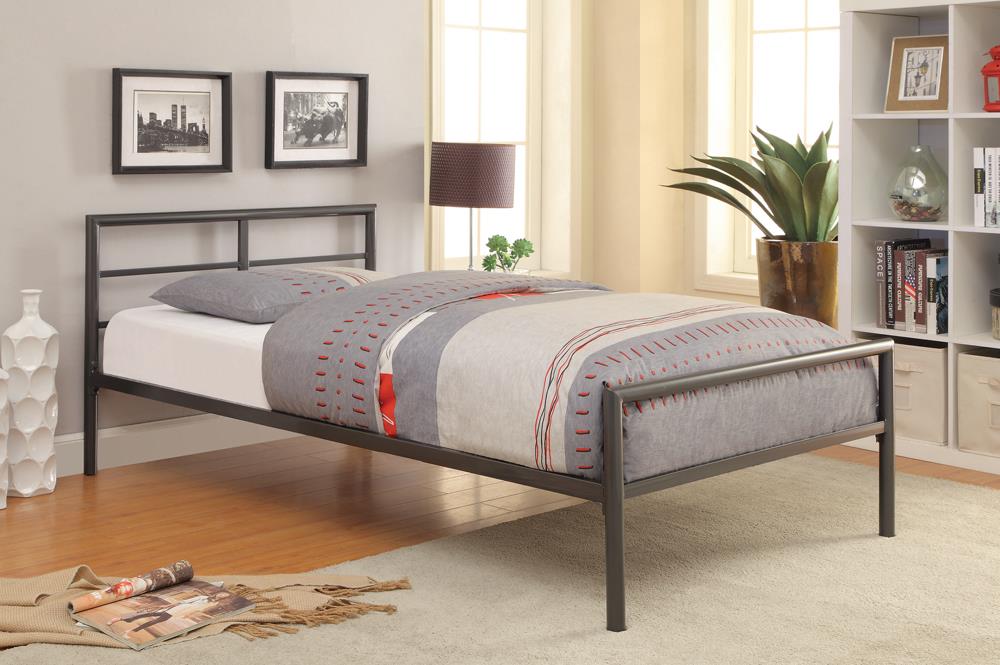 Fisher Twin Metal Bed Gunmetal