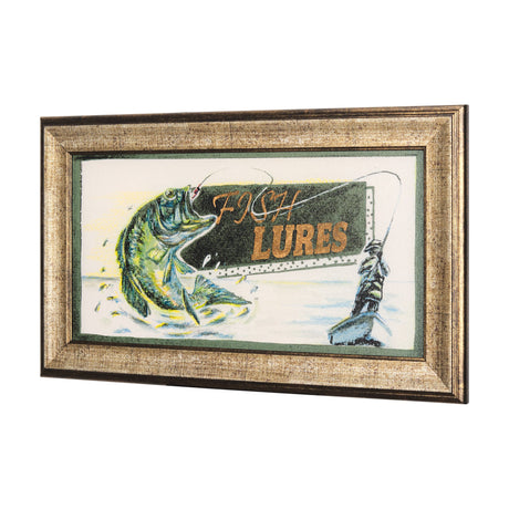 Fishing Lure by Mercana Studio a Hand Embellished Textured Framed Art Print by Mercana at Eve Furniture