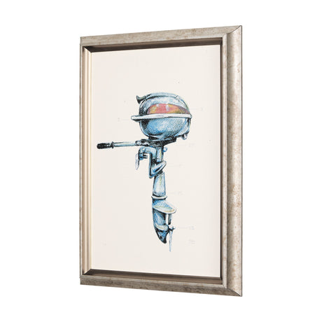 Fishing Lure by Mercana Studio a Hand Embellished Textured Framed Art Print by Mercana at Eve Furniture