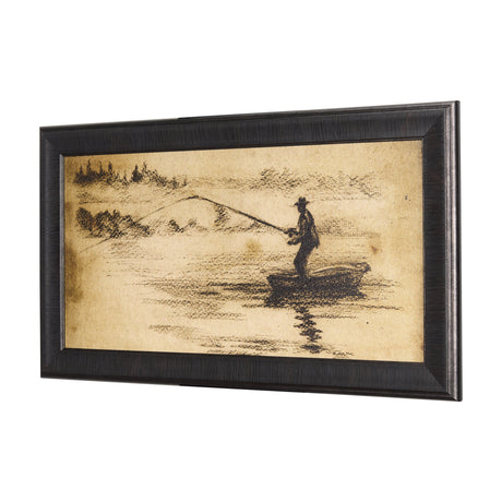 Fishing Lure by Mercana Studio a Hand Embellished Textured Framed Art Print by Mercana at Eve Furniture