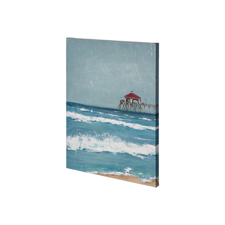 Fishing Pier I by Jade Reynolds a Hand Embellished Textured Canvas by Mercana at Eve Furniture