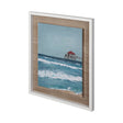 Fishing Pier I by Jade Reynolds a Hand Embellished Textured Framed Art Print Matted under Glass by Mercana at Eve Furniture