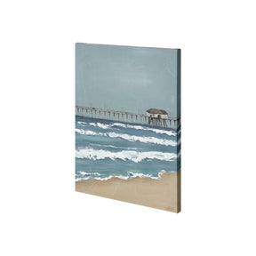 Fishing Pier II by Jade Reynolds a Hand Embellished Textured Canvas by Mercana at Eve Furniture