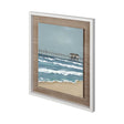 Fishing Pier II by Jade Reynolds a Hand Embellished Textured Framed Art Print Matted under Glass by Mercana at Eve Furniture