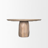 Fitzgerald 60" Light Brown Wood Dining Table by Mercana at Eve Furniture