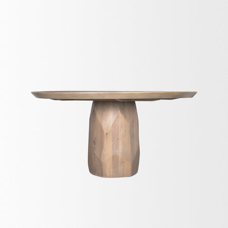 Fitzgerald Light Brown Wood Dining Table by Mercana at Eve Furniture