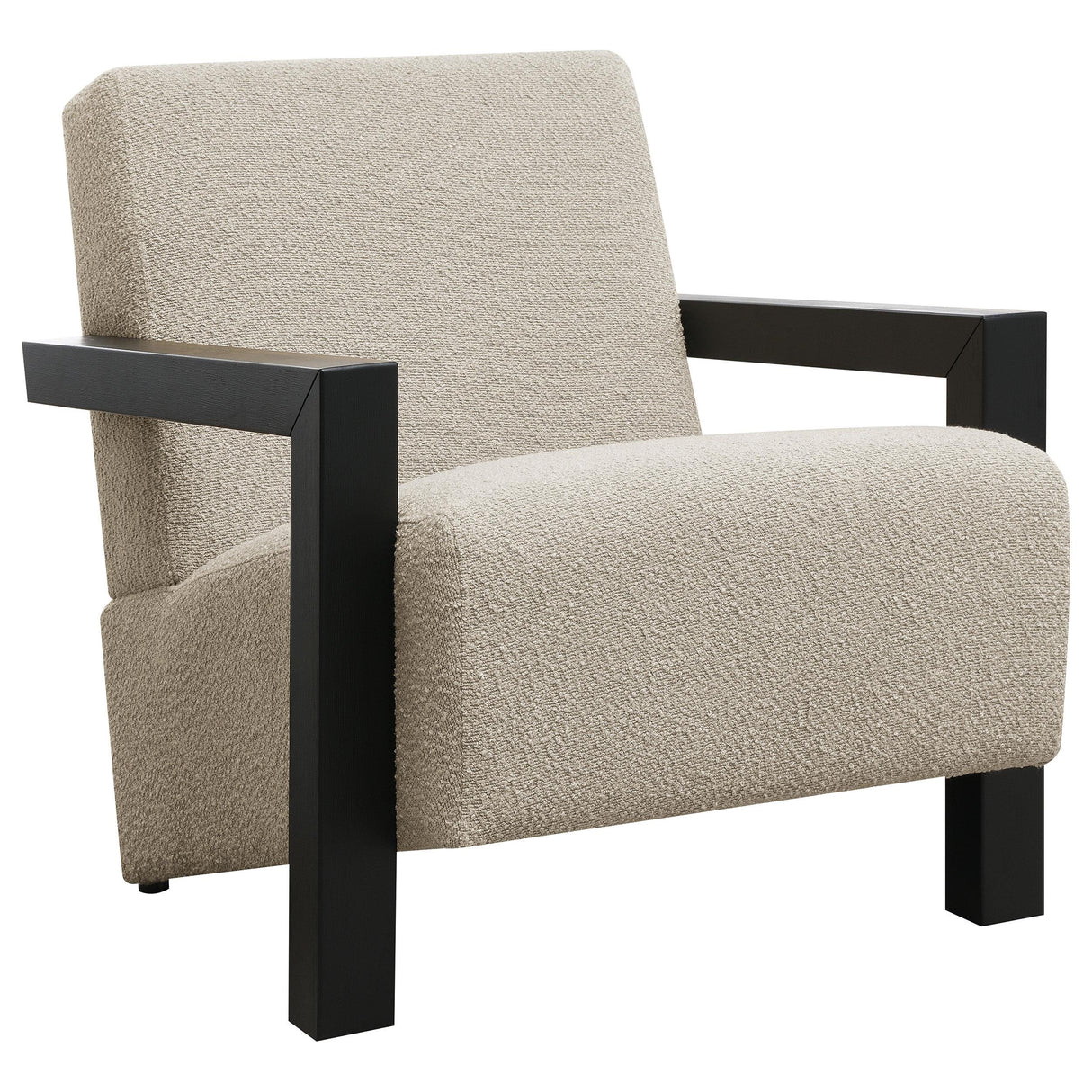 Fitzroy Latte Boucle Upholstered Accent Arm Chair