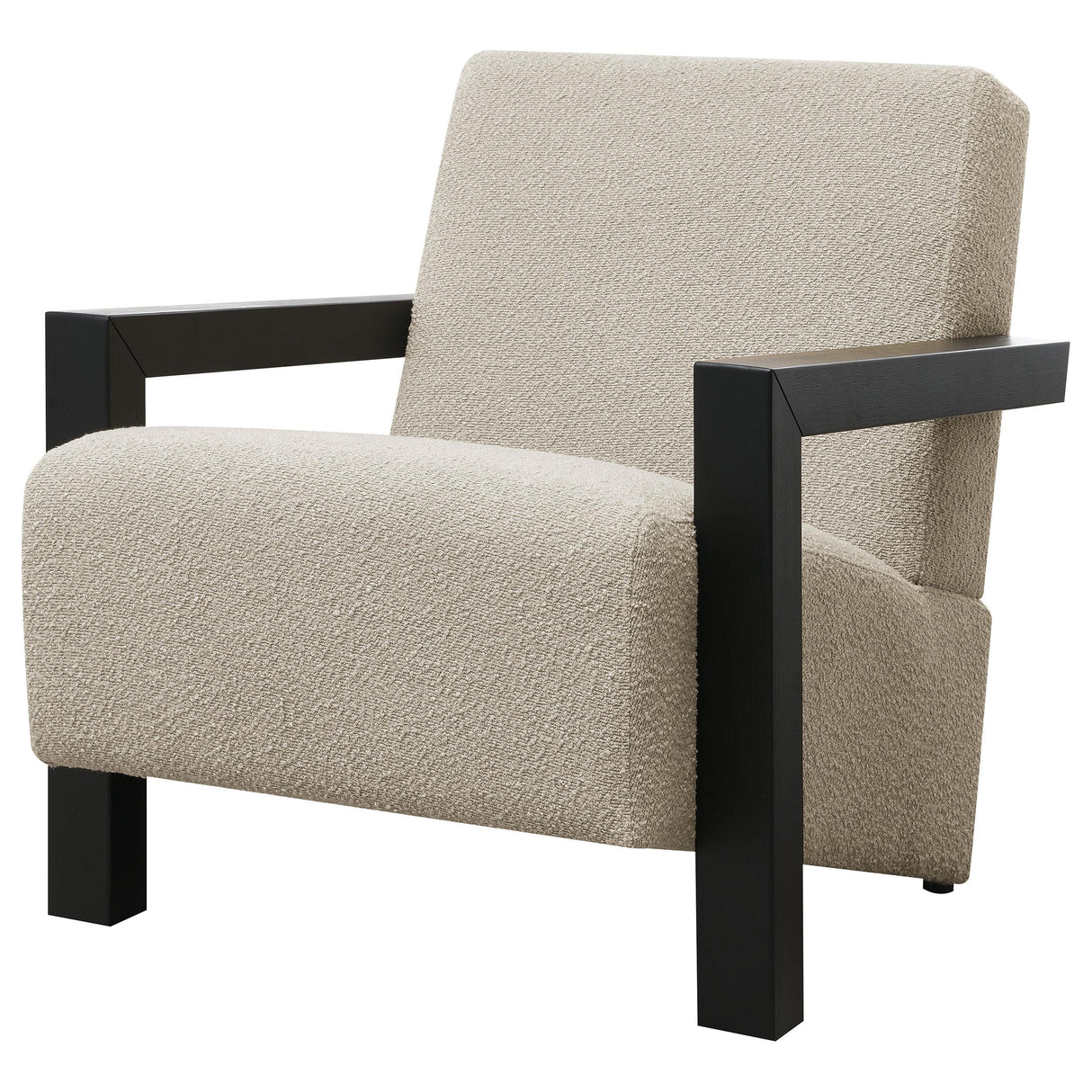 Fitzroy Latte Boucle Upholstered Accent Arm Chair