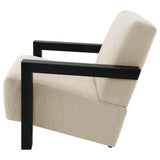 Fitzroy Latte Boucle Upholstered Accent Arm Chair