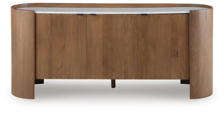 Fitzroy Brown/White Accent Cabinet by Ashley at Eve Furniture