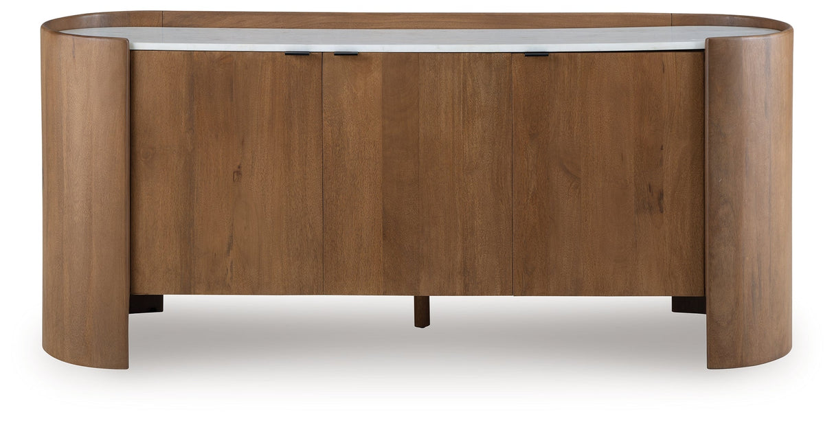 Fitzroy Brown/White Accent Cabinet by ASHLEY FURNITURE at Eve Furniture