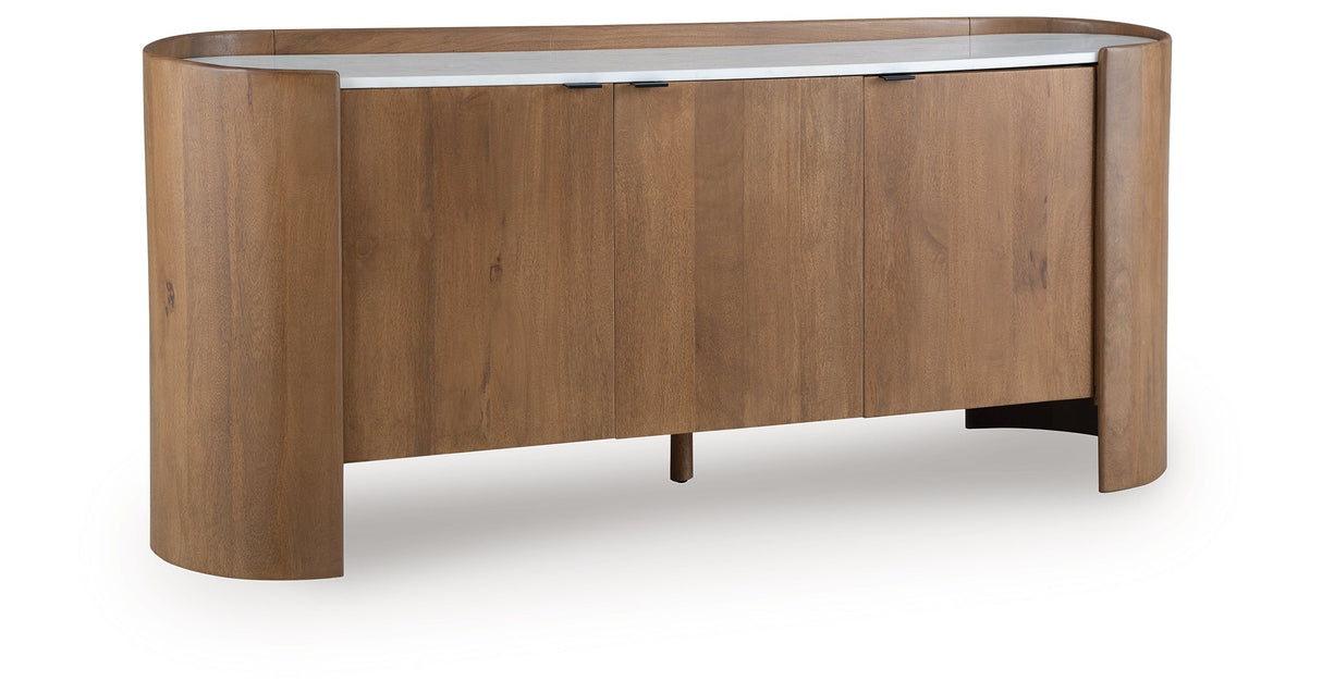 Fitzroy Brown/White Accent Cabinet by ASHLEY FURNITURE at Eve Furniture