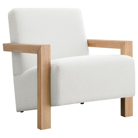 Fitzroy Ivory Boucle Upholstered Accent Arm Chair by Coaster at Eve Furniture