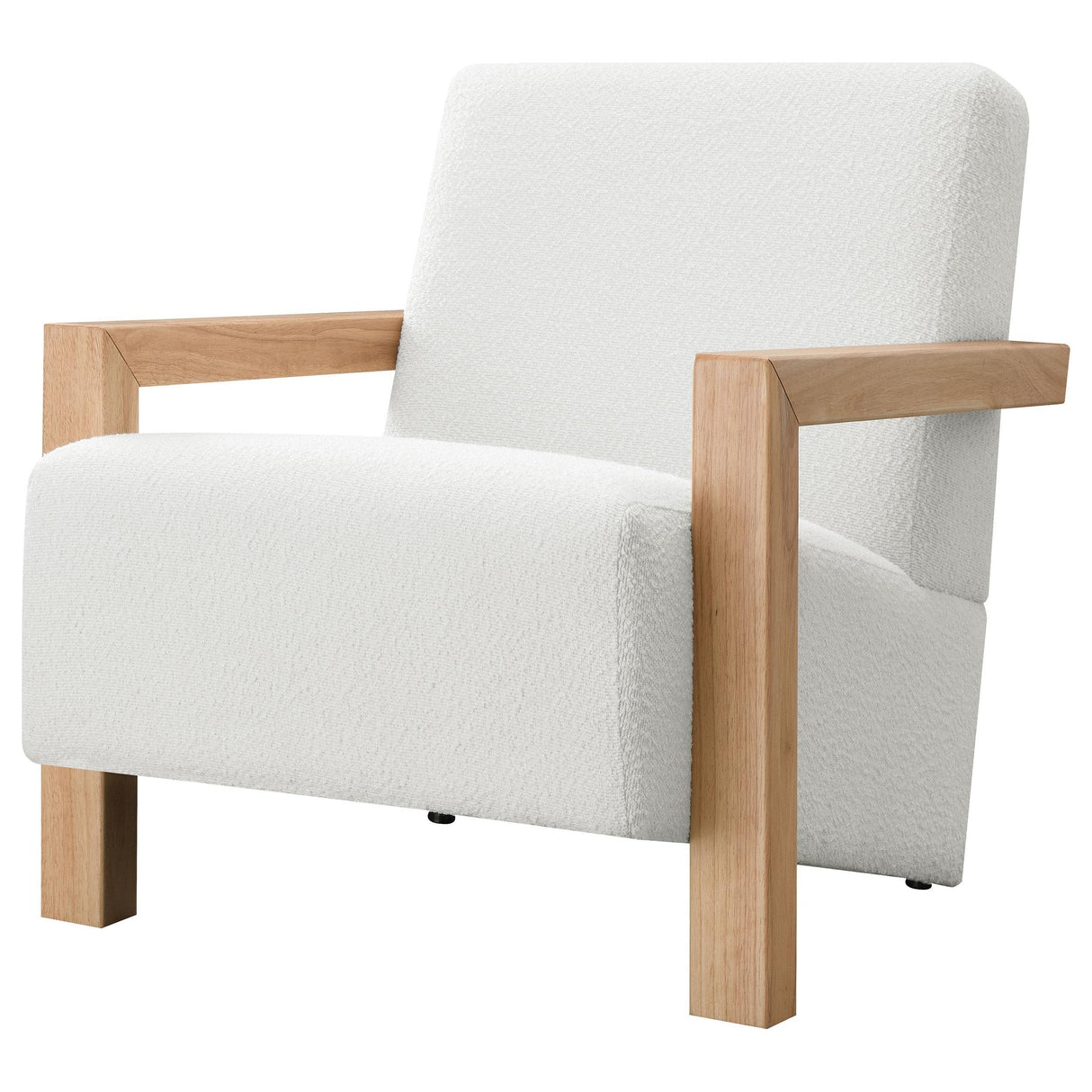 Fitzroy Ivory Boucle Upholstered Accent Arm Chair by Coaster at Eve Furniture