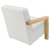 Fitzroy Ivory Boucle Upholstered Accent Arm Chair by Coaster at Eve Furniture