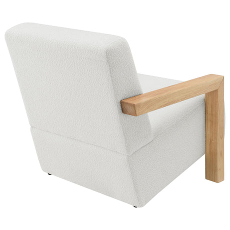 Fitzroy Ivory Boucle Upholstered Accent Arm Chair by Coaster at Eve Furniture